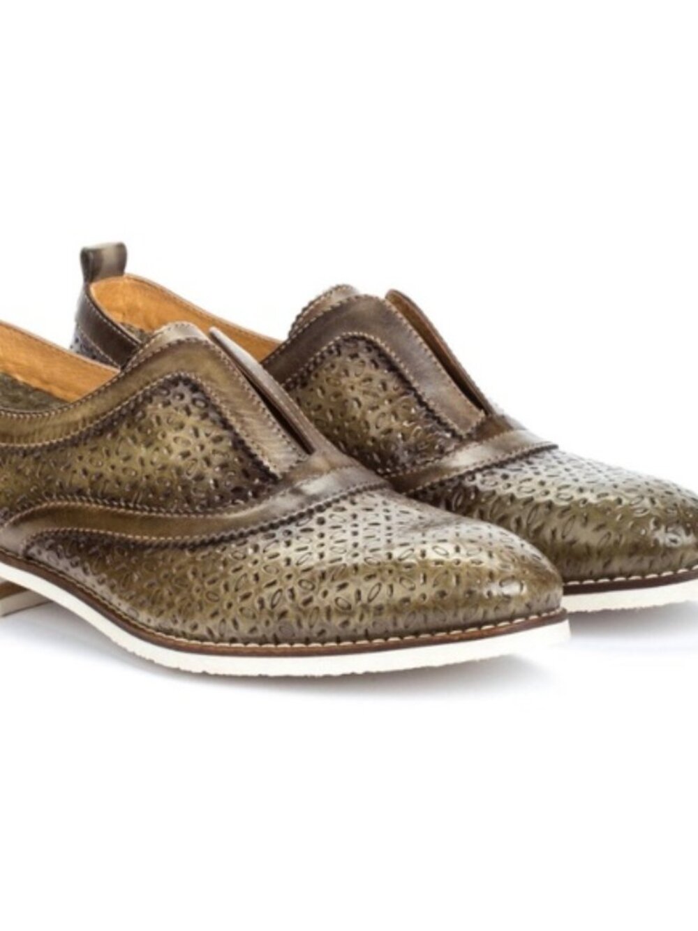 PIKOLINOS Royal Perforated Leather Slip On Comfort Loafer Shoes 38/ US 7.5 Spain